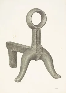 Jacob Lipkin Prints: Andiron, c. 1940. Creator: Jacob Lipkin
