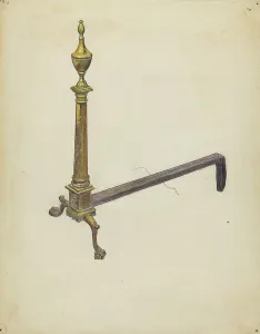 Firedog Prints: Andiron, c. 1953. Creator: Max Schwartz