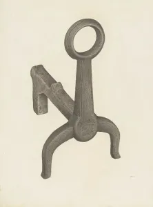 Jacob Lipkin Prints: Andiron (one of pair), c. 1941. Creator: Jacob Lipkin