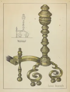 Bracket Gallery: Andirons, c. 1953. Creator: Hans Korsch