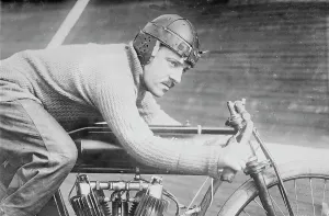 Motorcycle Racer Prints: Andre Grapperon, between c1910 and c1915. Creator: Bain News Service