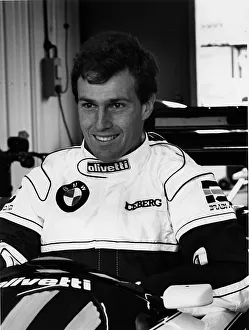 Andrea De Cesaris whilst driving for Brabham 1987. Creator: Unknown Andrea De Cesaris whilst driving for Brabham 1987. Creator: Unknown