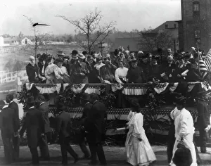 Andrew Carnegie at the 25th anniversary of the Tuskegee Institute, 1906. Creator: Frances Benjamin Johnston