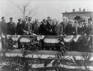 Segregated Prints: Andrew Carnegie and other dignitaries on the platform at the 25th anniversary of