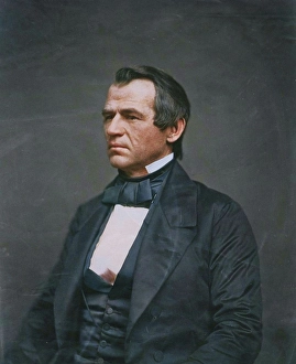 Alaska Prints: Andrew Johnson, half-length portrait