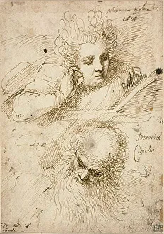 Palma Giovane Prints: Andriana Palma and Diogenes the Cynic, 1596. Creator: Jacopo Palma