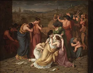 Andromache in Despair at the Sight of Hector's Body, 1803-1804. Creator: Johan Ludvig Gebhard Lund