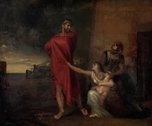 Pleading Prints: Andromache imploring Ulysses to spare the life of her son, 1810. Creator: George Dawe