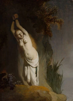 Ovid Gallery: Andromeda Chained to the Rocks, c.1630. Creator: Rembrandt van Rhijn (1606-1669)