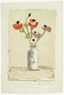 Flower Arrangement Gallery: Anemonies, 1897. Creator: Theodore Roussel