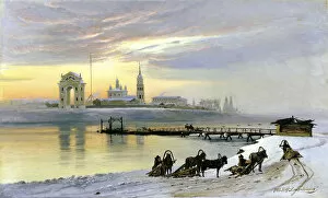 Bell Tower Gallery: Angara at Irkutsk, 1886. Artist: Nikolai Dobrovolsky