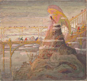 Tempera On Paper Prints: Angel (Angel Prelude), 1909. Creator: Ciurlionis, Mikalojus Konstantinas (1875-1911)