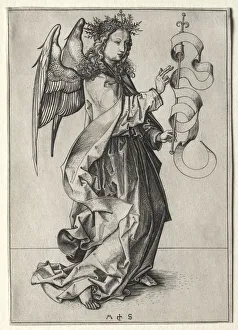 Martin Schongauer German Prints: The Angel of the Annunciation. Creator: Martin Schongauer (German, c. 1450-1491)