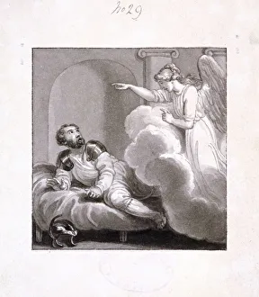 Angel appearing to Cornelius, c1810-c1844. Artist: Henry Corbould Angel appearing to Cornelius, c1810-c1844. Artist: Henry Corbould