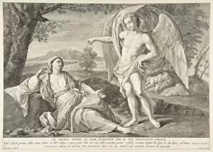 Wilderness Collection: An angel appearing to Hagar, 1727-72. Creator: Pietro Monaco