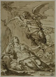Hagar Prints: Angel Appearing to Hagar in the Wilderness, n.d. Creator: Pietro Gualla