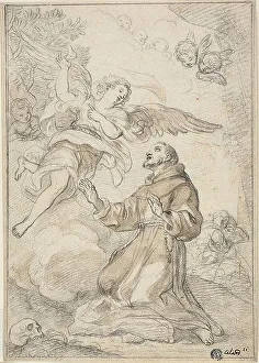 Dominic De Guzman Prints: Angel Appearing to Saint Dominic, n.d. Creator: Giacinto Calandrucci