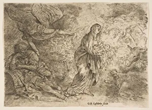 The angel awakening Joseph to the presence of the Virgin and Child, ca. 1645-49