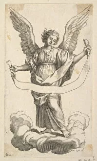 Images Dated 17th March 2020: Angel with a Banderole. Creator: Claude Mellan