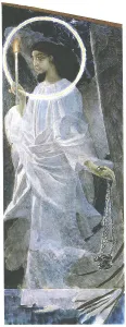 Angel with a Candle, 1887. Artist: Vrubel, Mikhail Alexandrovich (1856-1910) Angel with a Candle, 1887. Artist: Vrubel, Mikhail Alexandrovich (1856-1910)