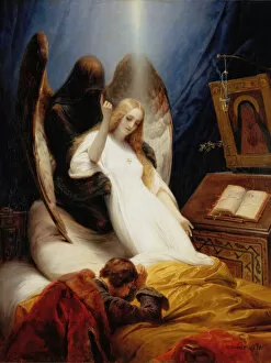 Emile Jean Horace Vernet Gallery: The Angel of Death, 1851. Artist: Horace Vernet