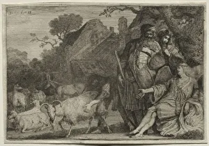 An Angel Foretells the Birth of Abrahams Son, 1638. Creator: Gerrit Claesz. Bleker (Dutch, 1656)