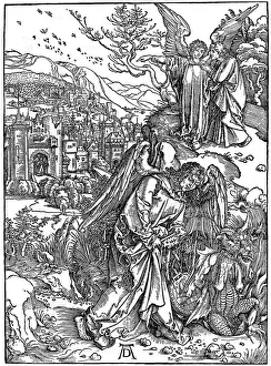 Images Dated 10th October 2007: The angel holding the keys of the abyss, 1498, (1936). Artist: Albrecht Durer