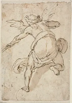 Fred Zucchero Prints: Angel Holding a Trumpet, 1576/79. Creator: Federico Zuccaro