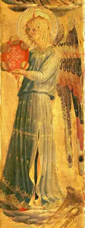 Angelico Prints: Angel making music (From the Tabernacle of the Linaioli)