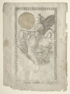 Ferrara Prints: The Angel of the Ninth Sphere (from the Tarocchi, series A... before 1467. Creator