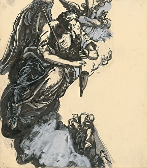 Success Prints: Angel playing the bagpipes, 1940-1944. Creator: Jan Novak