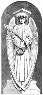 Angel of the Scutari Monument, by Marochetti, at the Crystal Palace, 1856. Creator: Unknown