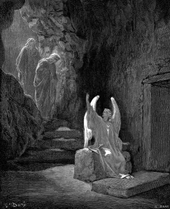 Empty Prints: Angel showing Mary Magdalene and the other Mary Christs empty tomb