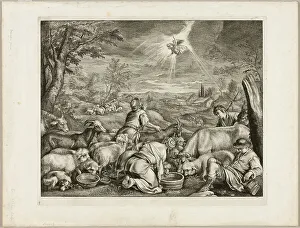 West Bank Prints: Angel Speeding Abraham, n.d. Creator: Cornelis de Visscher