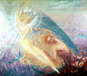 Occult Prints: The Angel of Splendours, 1894. Creator: Jean Delville
