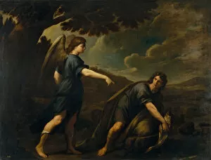 Book Of Tobit Gallery: The Angel and Tobias with the Fish, c. 1640. Artist: Vaccaro, Andrea (1604-1670)