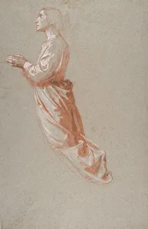 Saint Clotilde Prints: Angel (upper register; study for wall paintings in the Chapel of Saint Remi