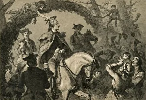 Darley Prints: Angelica Peale Crowning Washington, (1877). Creator: Albert Bobbett