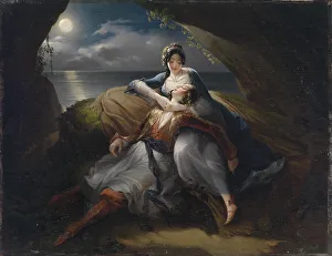 Angelika and Medoro. Scene from Orlando Furioso by Ludovico Ariosto, 1833. Creator: Stroj, Mihael (1803-1871)