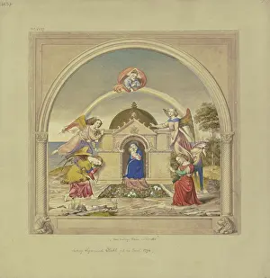 Rainbow Prints: Angels carry the Holy Family's house from Nazareth to Loreto