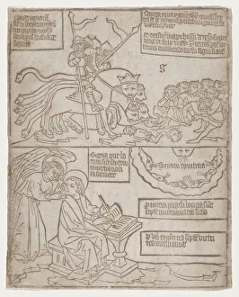 Block Book Prints: The Angels of the Euphrates Killing Mankind; and The Angel Preventing Saint John