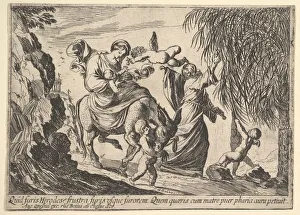 Pierre Collection: Angels Giving Dates to Child, 1610-42. Creator: Pierre Brebiette