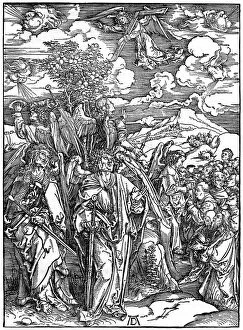 Blinded Gallery: The Four Angels holding the winds, 1498, (1936). Artist: Albrecht Durer