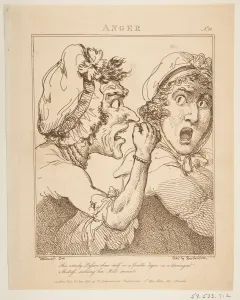 Lebrun Prints: Anger, January 21, 1800. Creator: Thomas Rowlandson