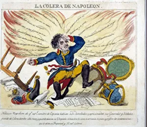 Spain Autonomous Region Of Madrid Gallery: The anger of Napoleon Napoleon Bonaparte (1759-1821), satirical engraving