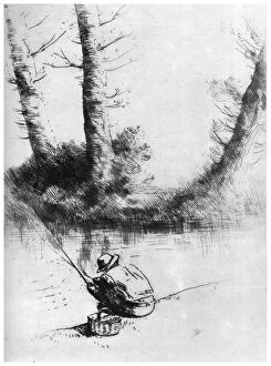 Images Dated 22nd September 2007: The Angler, c1860-1910 (1924). Artist: Alphonse Legros