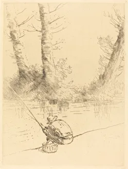 Angler (Le pecheur a la ligne). Creator: Alphonse Legros