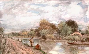 Anglers Gallery: Anglers, (c1900). Creator: Unknown
