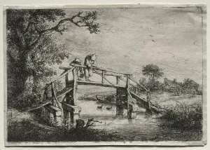 1610 1684 Prints: The Anglers. Creator: Adriaen van Ostade (Dutch, 1610-1684)