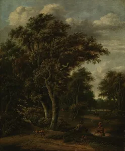 Anglers by a pond, c1670s. Creator: Jacob van Ruisdael